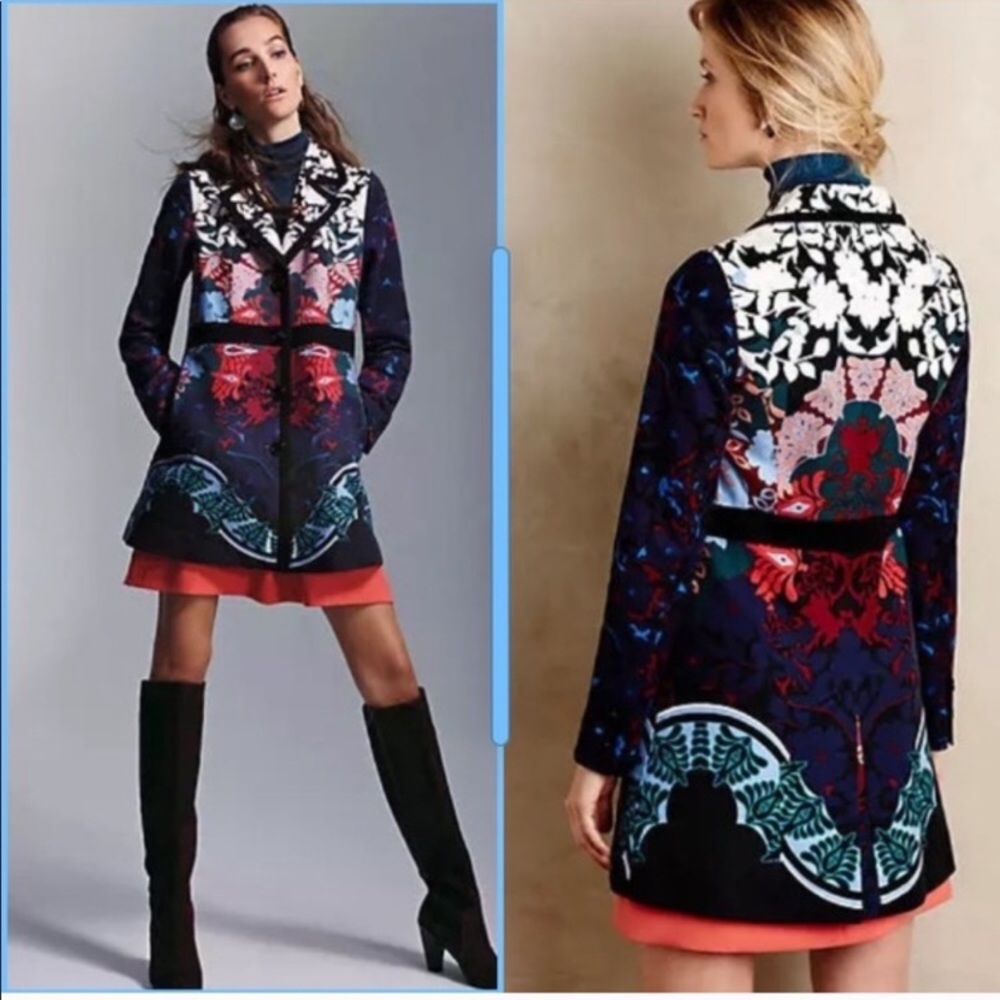 Stunning Anthropologie Elevenses Florilege Jacket!